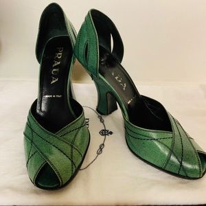 prada green heels